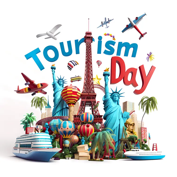 Tourism Day Celebration with Global Landmarks