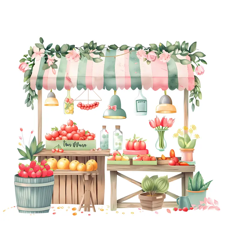 Decorative Outdoor Fruit and Vegetable Stand