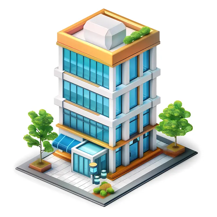 White Office Building in City