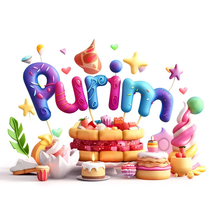 Purim Festival Colorful Sweets