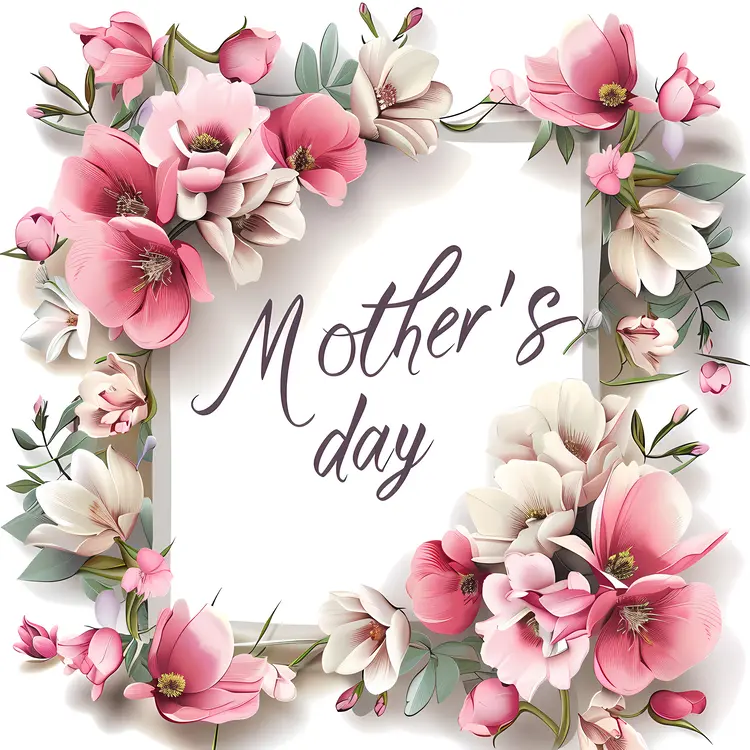 Pink Floral Mother's Day Card