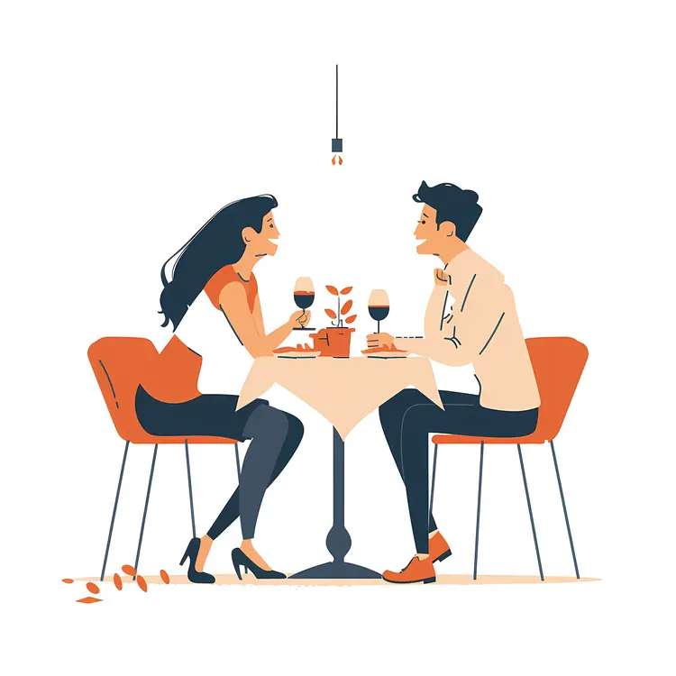 Couple Enjoying a Romantic Dinner