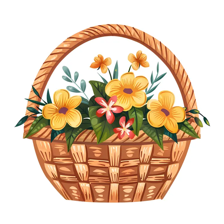 Yellow Flower Basket