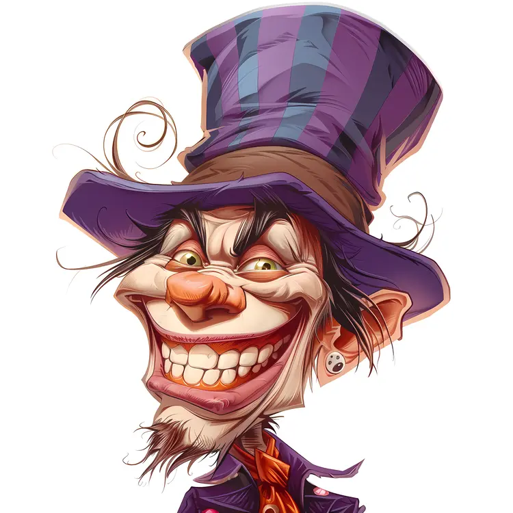 Grinning Clown with Top Hat