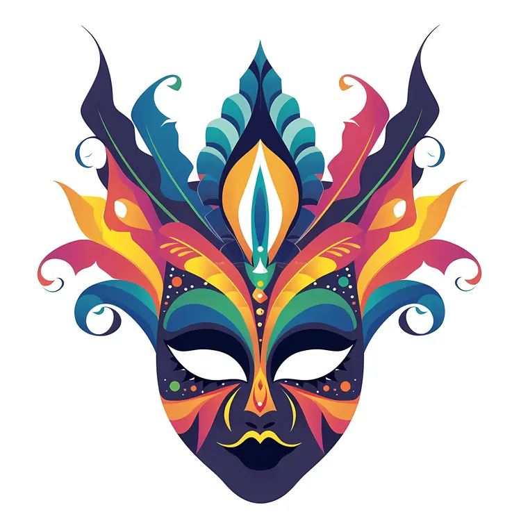 Vibrant Carnival Mask Art