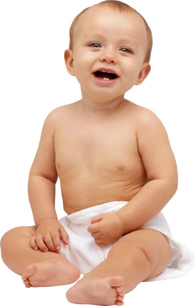 Smiling Baby Sitting