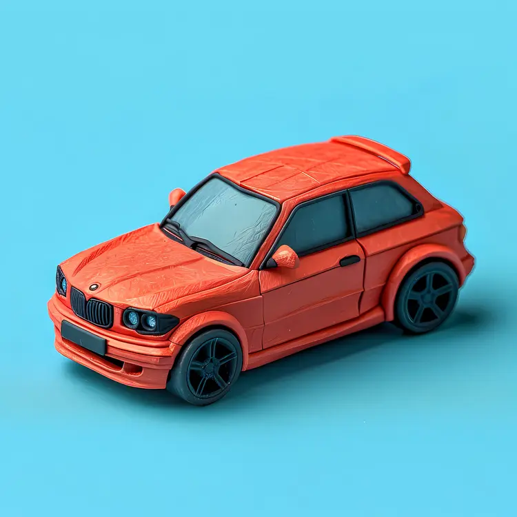 Red Toy Car Model