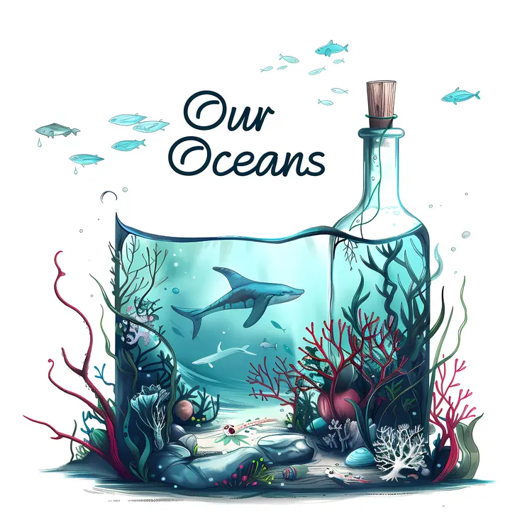 Our Oceans Bottle with Shark