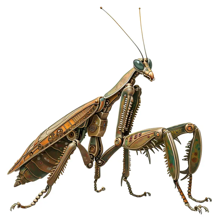 Steampunk Mechanical Praying Mantis