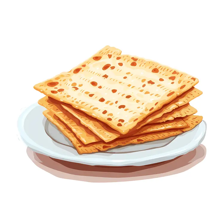 Golden Crackers on a Plate