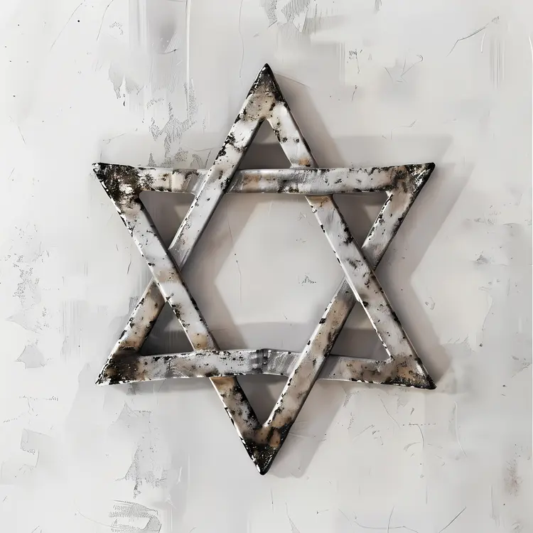 Star of David on Wall Illustration