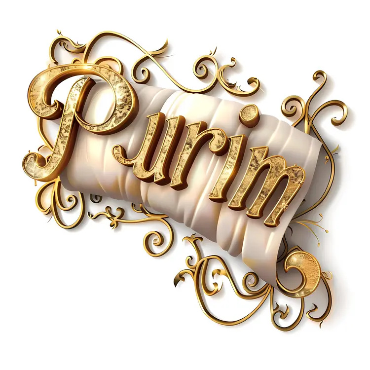 Decorative Scroll for Purim