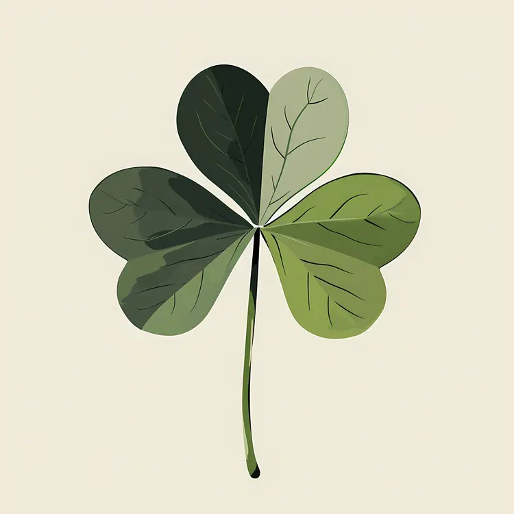 Green Four-Leaf Clover Illustration