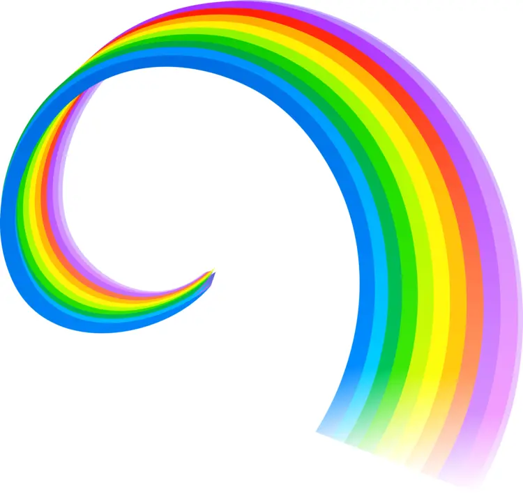 Colorful Rainbow Curve