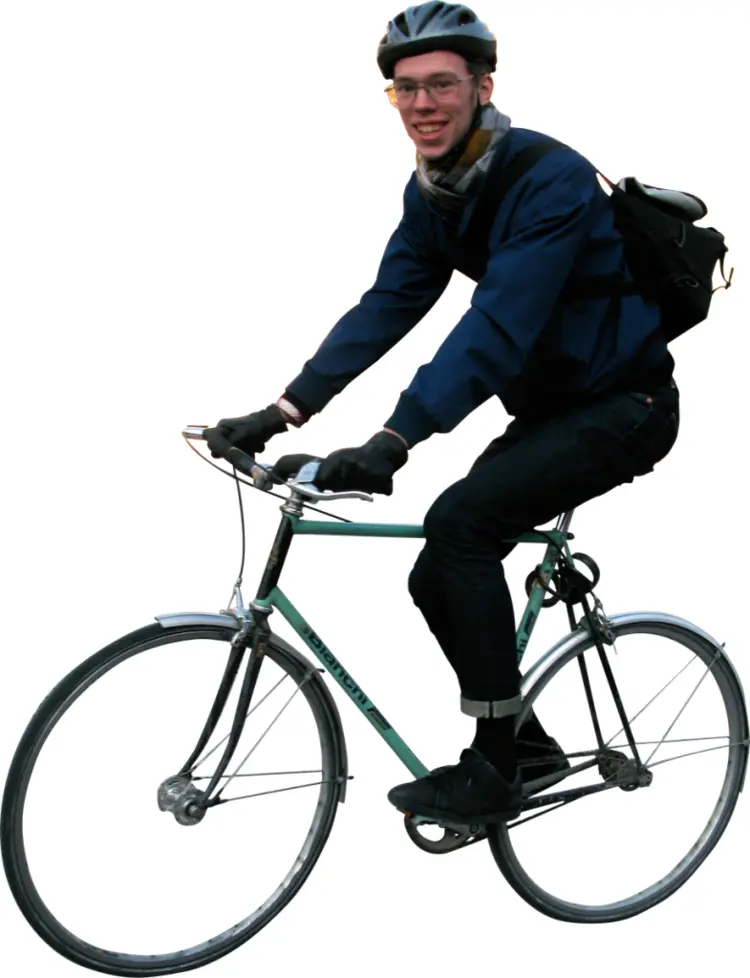 Man Riding Bicycle