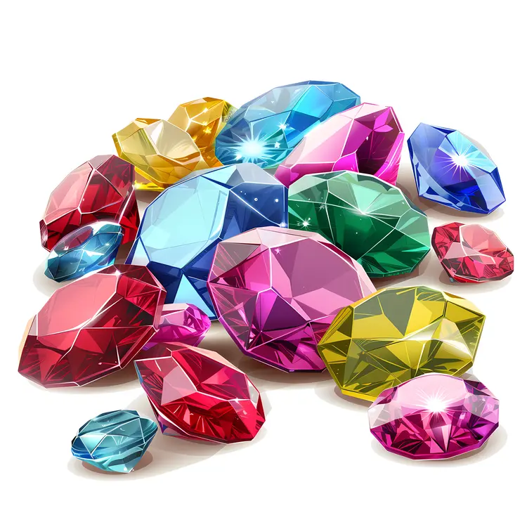 Pile of Colorful Gems