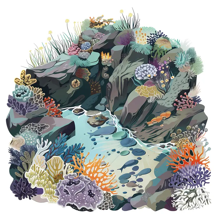 Colorful Coral Reef Illustration