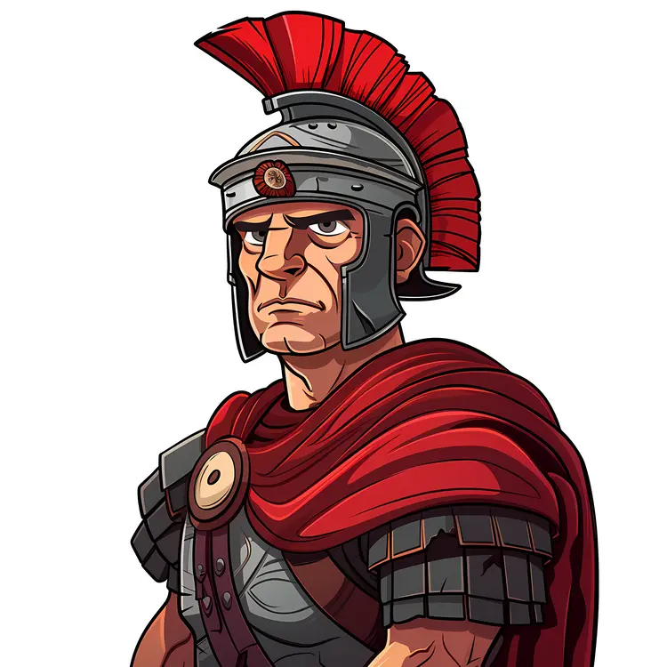 Roman Soldier with Stern Expression