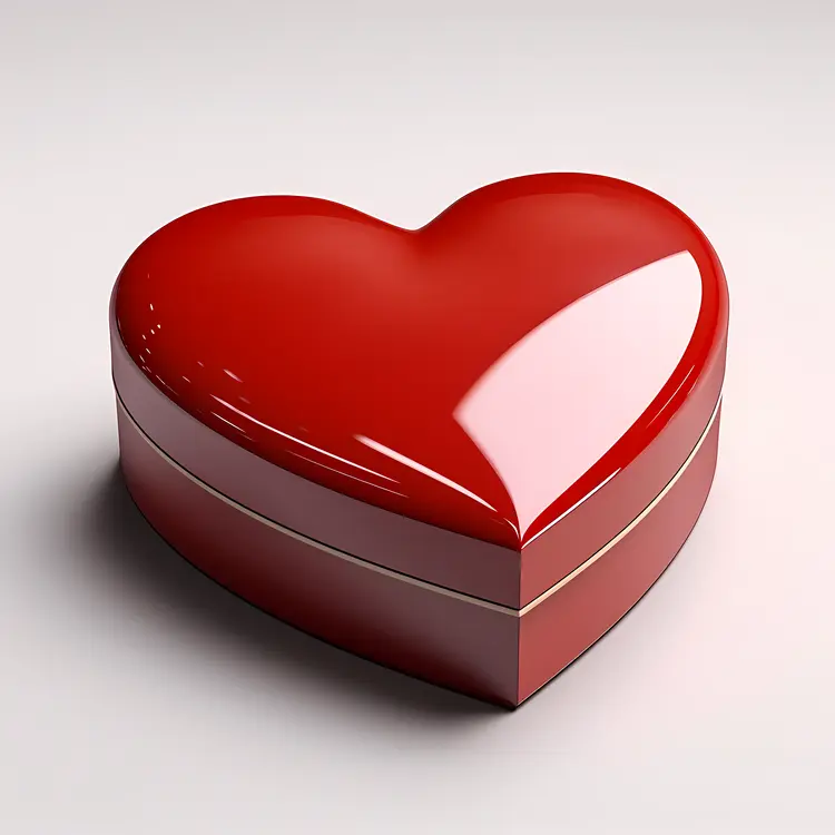 Classic Red Heart-Shaped Gift Box