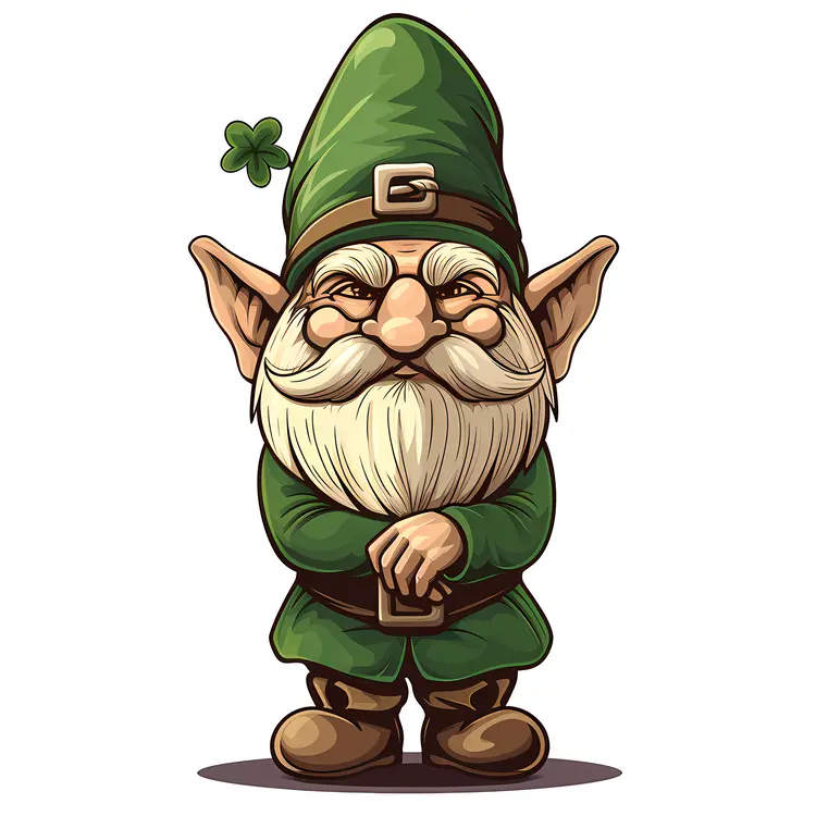 Green Gnome with Shamrock