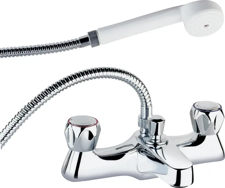 Chrome Faucet with Shower Head for Bathroom