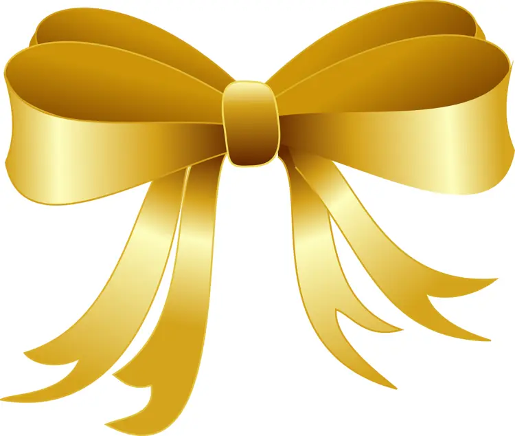 Gold Ribbon Bow