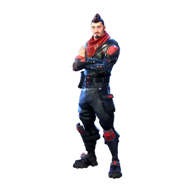 Red and Black Fortnite Character