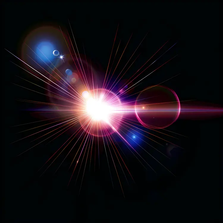 Bright Light Burst with Lens Flare