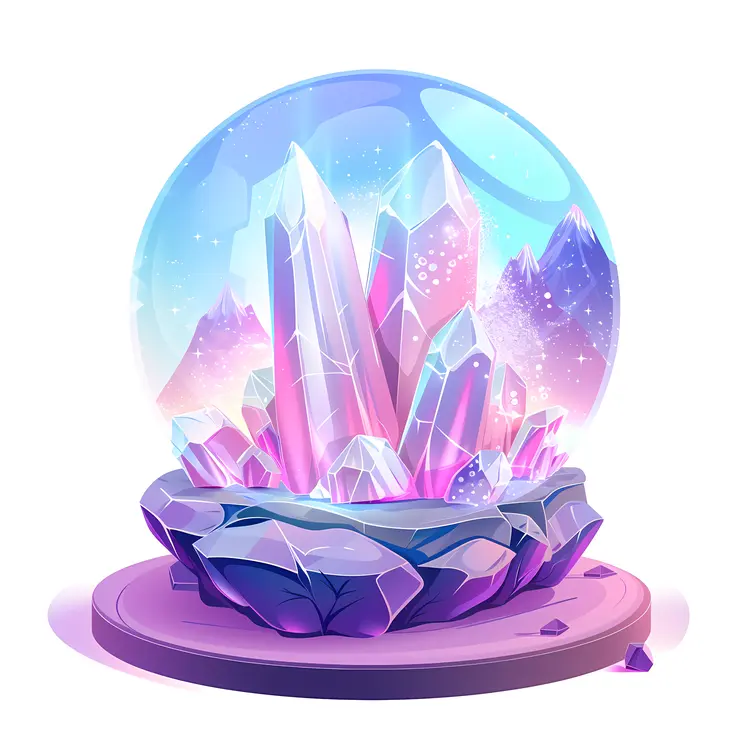 Crystal Ball with Crystals Inside