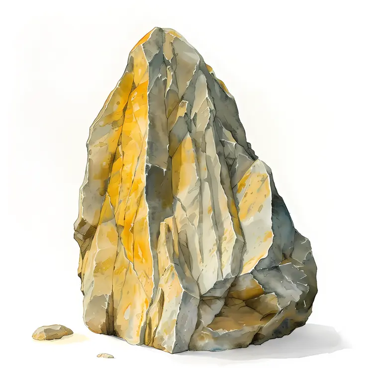 Large Yellow and Gray Rock