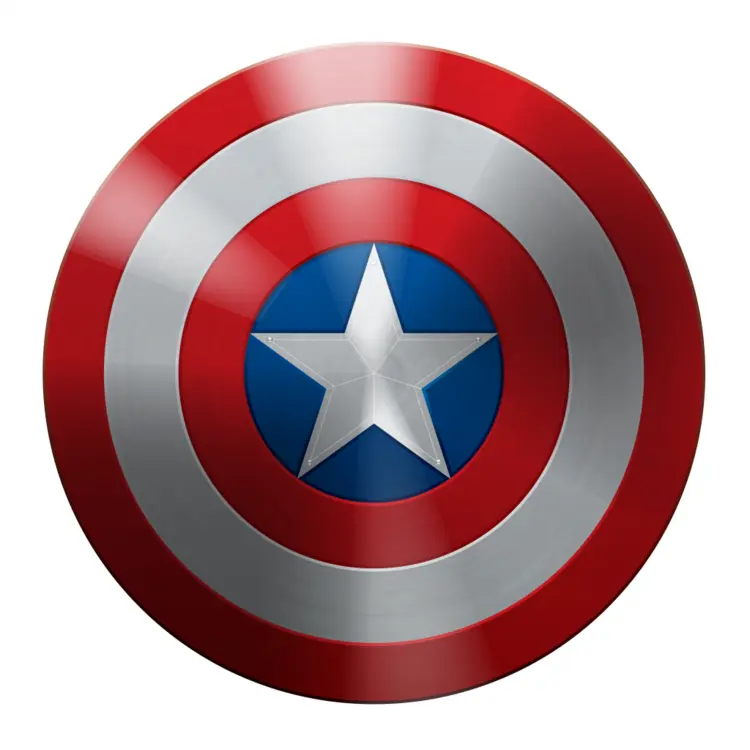 Red and Blue Shield with Star