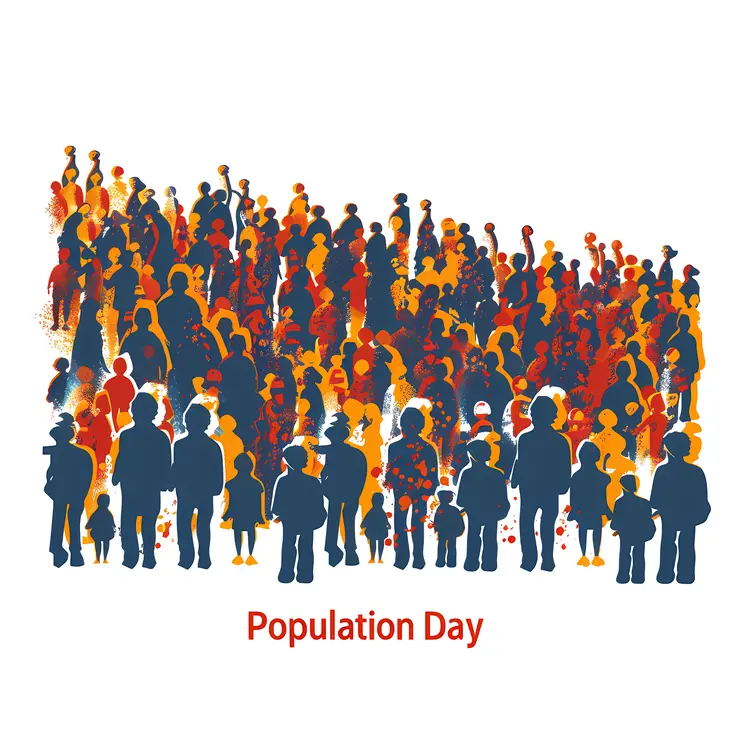 Crowd Illustration for Population Day