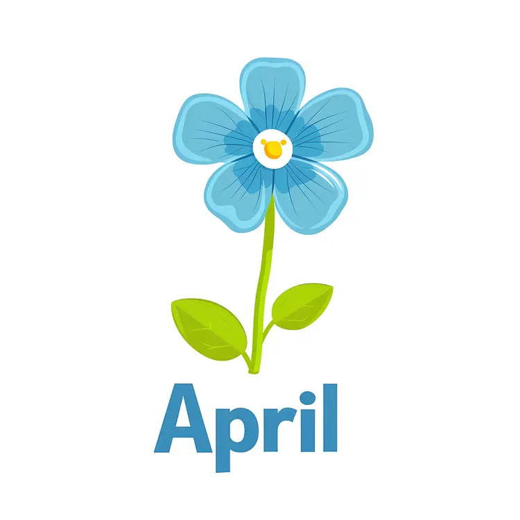 Blue Flower in April