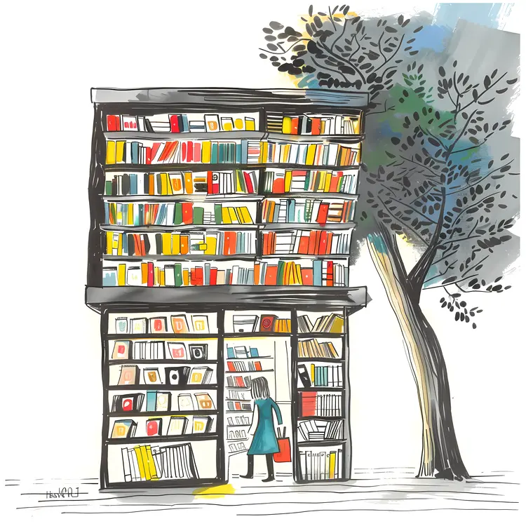 Bookstore with a Tree