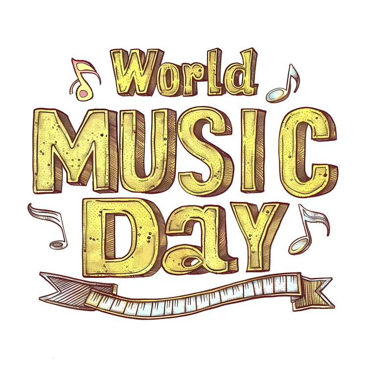 World Music Day Celebration Stamp