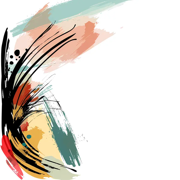 Colorful Abstract Brush Strokes