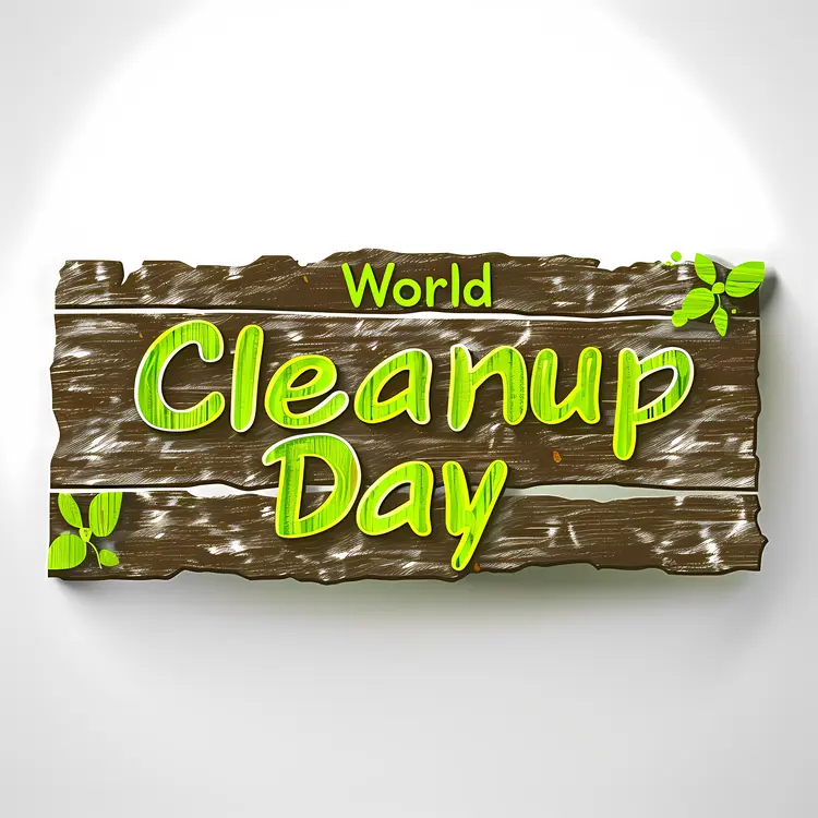 World Cleanup Day with Green Text