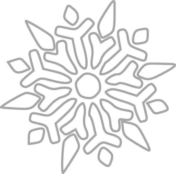 Gray Snowflake Illustration