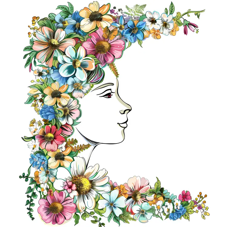 Floral Face Profile