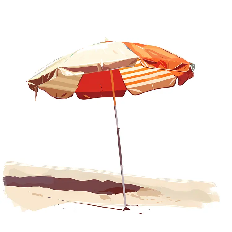 Colorful Striped Beach Umbrella