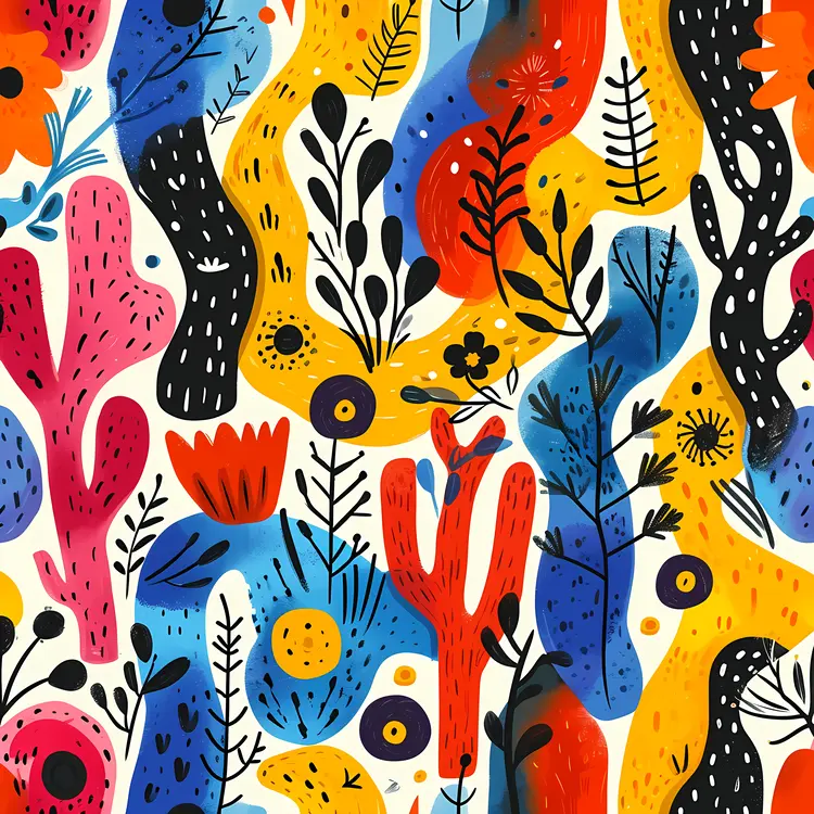 Colorful Floral Abstract Pattern