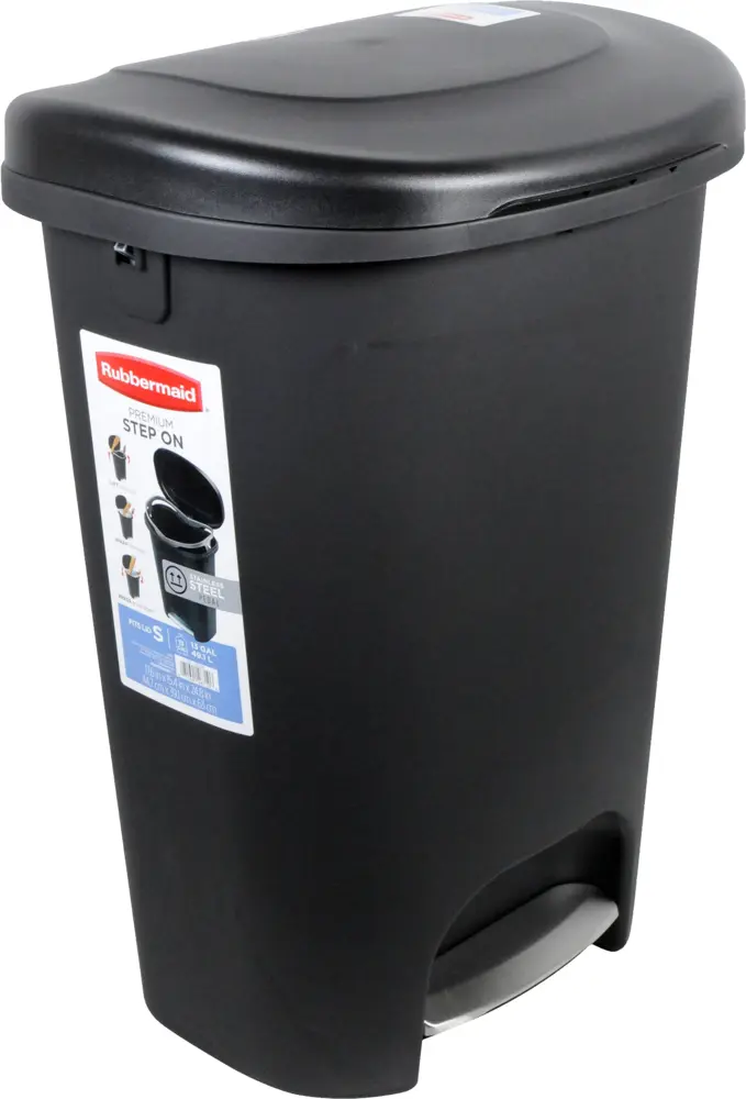 Black Step On Trash Can
