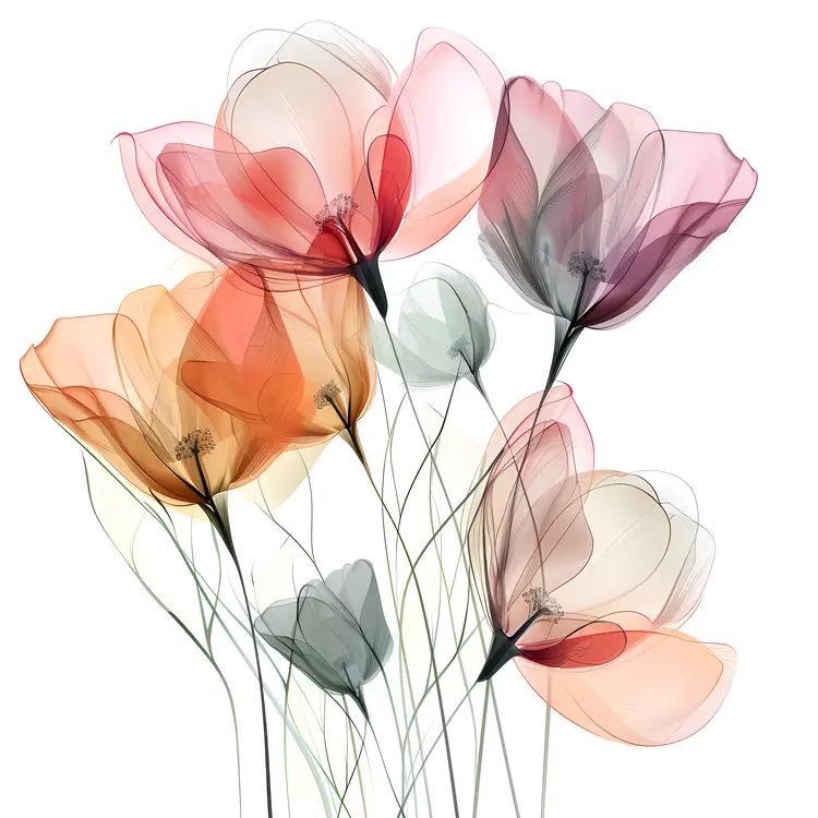 Elegant Pastel Delicate Flowers