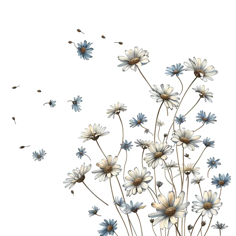 White Daisies in Bloom