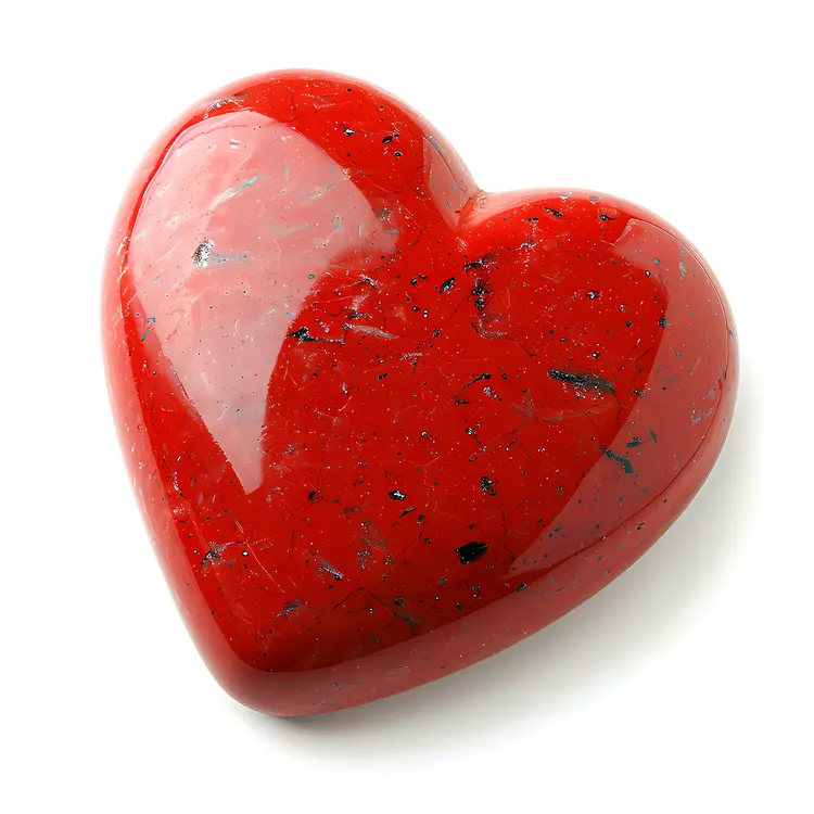 Red Heart Stone Decoration
