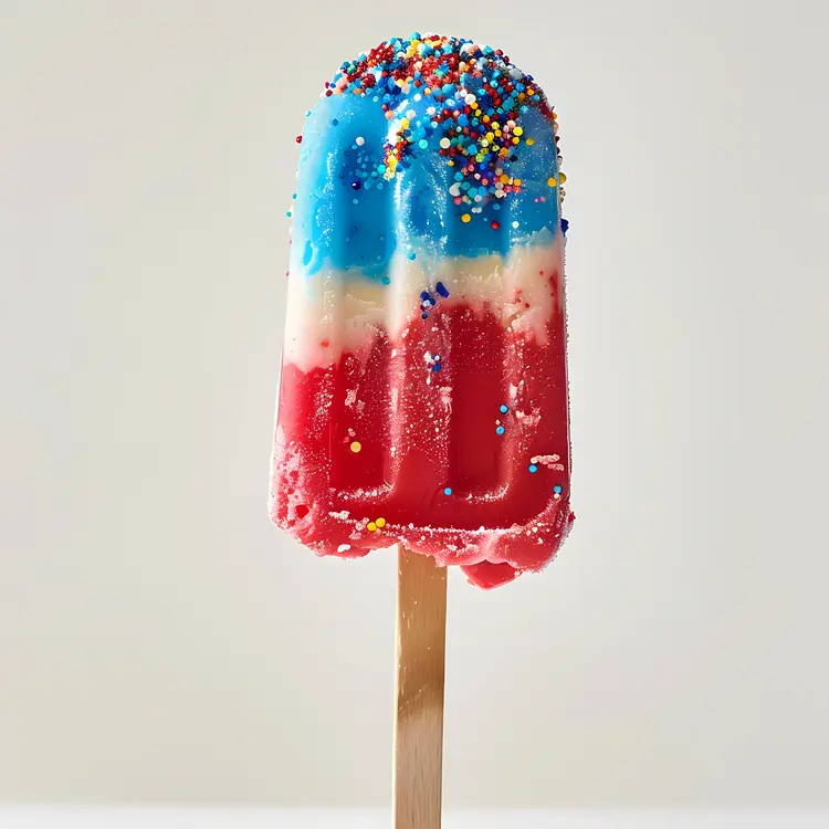 Colorful Popsicle with Sprinkles