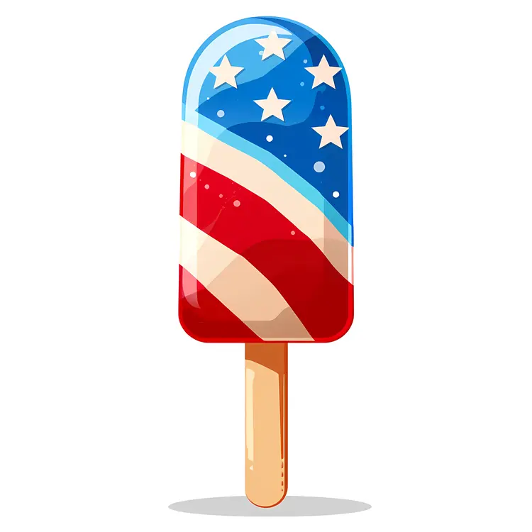 American Flag Popsicle for Independence Day