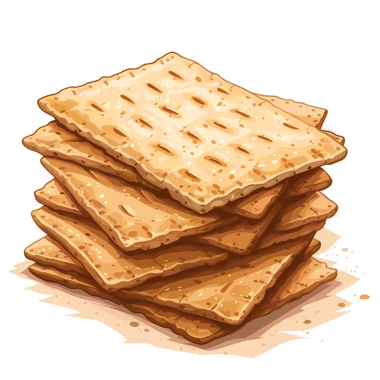 Stack of Crunchy Crackers