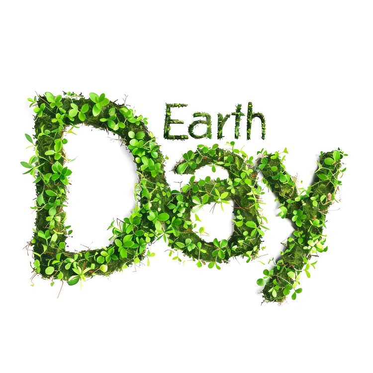 Earth Day with Green Leaves