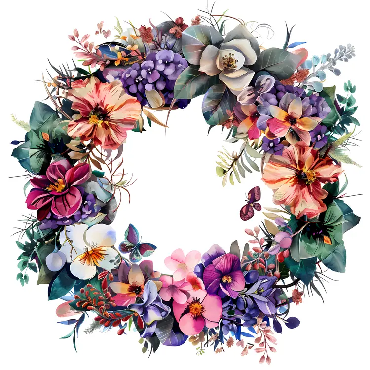 Beautiful floral wreath